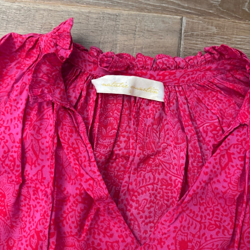 Natalie Martin Patterned Long Sleeve Top Size Small - Picture 3 of 4